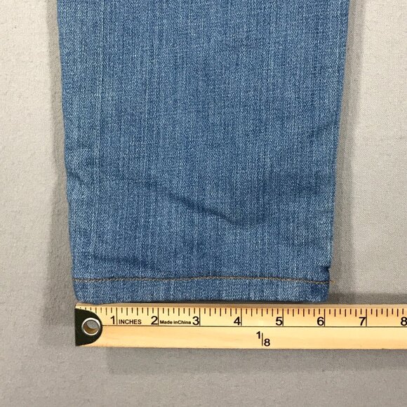 Eddie Bauer Jeans Womens 6P Blue Denim Boyfriend Flannel Lined Mid Rise Straight - Picture 13 of 13